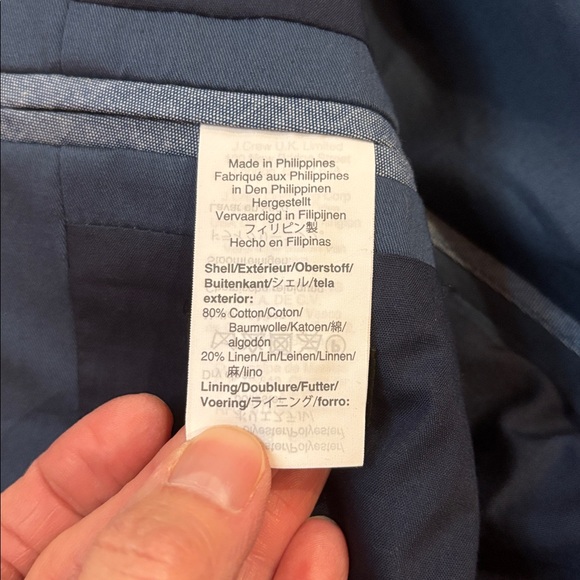 CREWCUTS 14 Set Blue Ludlow Blazer Jacket & Slim Pants Linen Cotton - Picture 9 of 14